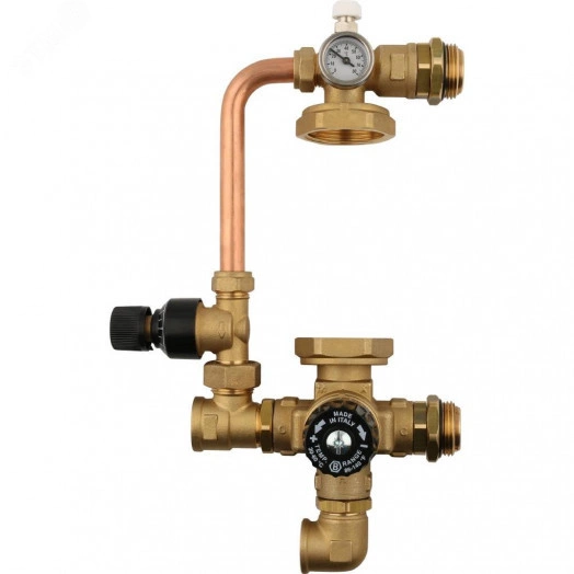 Узел насосно-смесительный с термостатическим клапаном и байпасом, без насоса