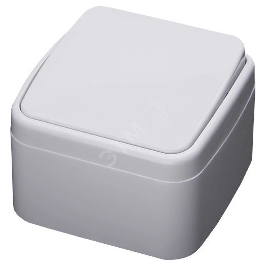 Выключатель одноклавишный серия Basic, белый, Stekker