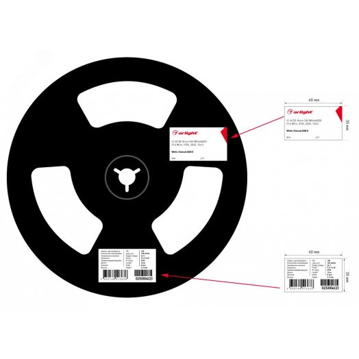 Лента IC-A60-8mm 24V Warm2700 (4.8 W/m, IP20, 2835, 10m) (Arlight, стабилизированная)