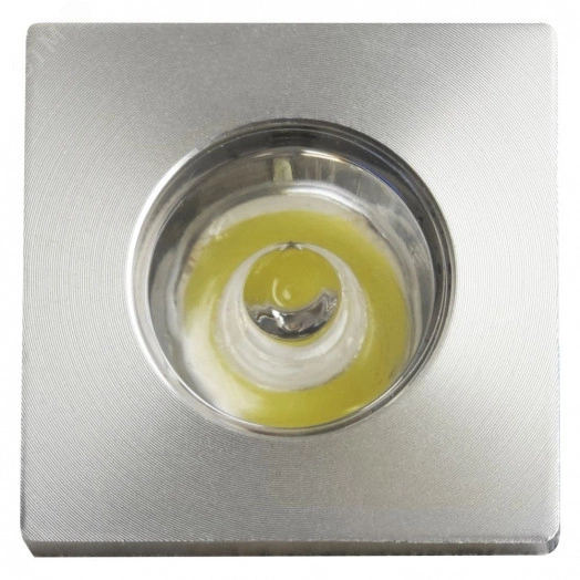 Светильник светодиодный ДВО-1w 6400K 43Лм квадратный серебро