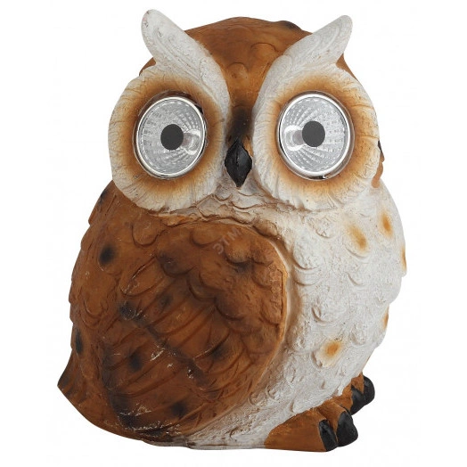 Эра Садовый светильник Филин рыжий на солнечной батарее, полистоун, 13 см ERAFYS01-11 ЭРА