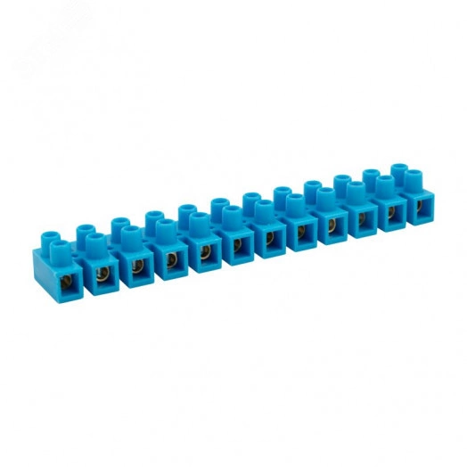 Колодка клеммная винтовая KВ-10 4-10, ток 10 A, полиэтилен синий 10шт