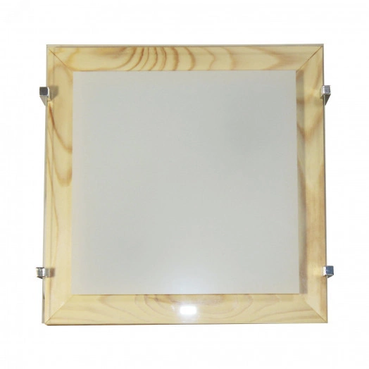 Светильник Полесье 300х300 НПБ 09-2х40-001 М94 белый корпус сосна держатель хром ИУ