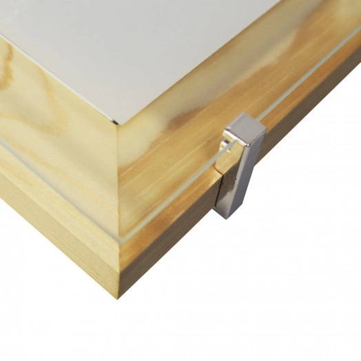 Светильник Полесье 300х300 НПБ 09-2х40-001 М94 белый корпус сосна держатель хром ИУ