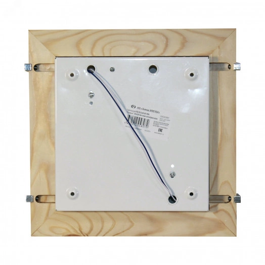 Светильник Полесье 300х300 НПБ 09-2х40-001 М94 белый корпус сосна держатель хром ИУ