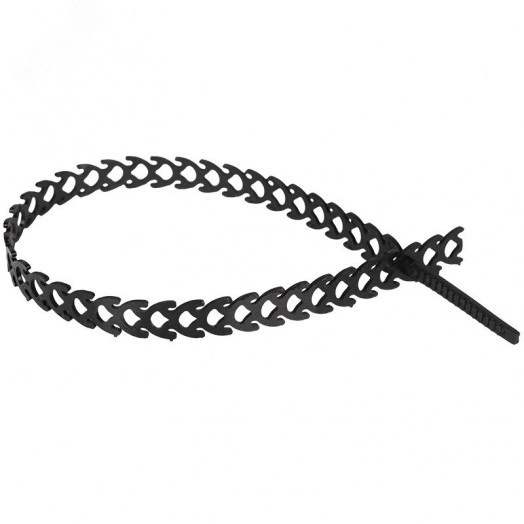 хомут-стяжка полимерная многоразовая 300х10 мм, черная, (1уп - 20шт)