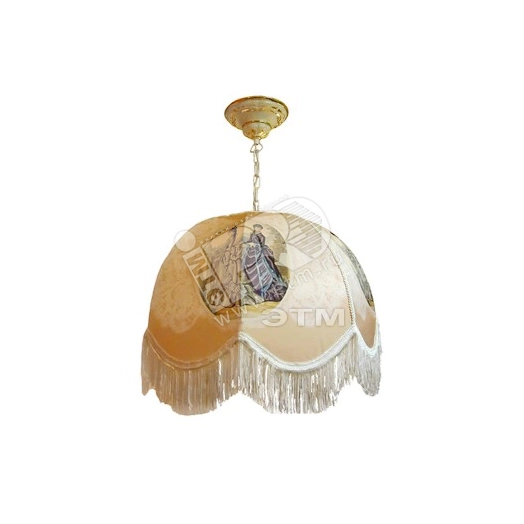 Светильник НСБ-11-3х60-001 домашний с абажуром и цепью белый