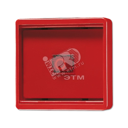 Клавиша с прозрачной крышкой  красная