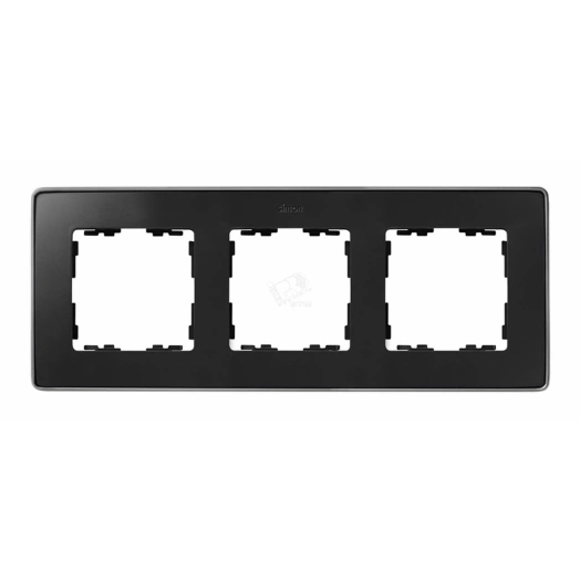 Рамка 3 поста графит основание алюминий