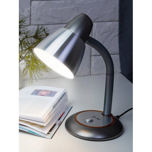 N-115-E27-40W-GY Светильники настольные ЭРА наст.светильник N-115-E27-40W-GY серый