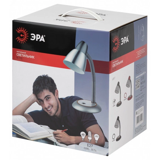 N-115-E27-40W-GY Светильники настольные ЭРА наст.светильник N-115-E27-40W-GY серый
