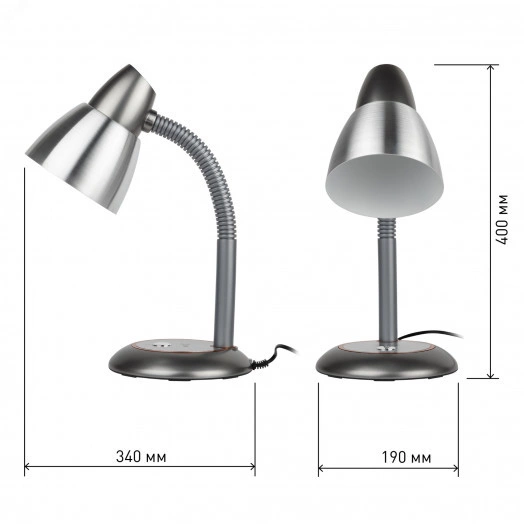 N-115-E27-40W-GY Светильники настольные ЭРА наст.светильник N-115-E27-40W-GY серый