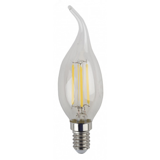 Лампа светодиодная F-LED BXS-11W-827-E14  (филамент, свеча на ветру, 11Вт, тепл, E14) (10/100/4000) ЭРА