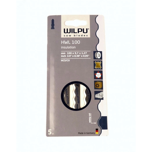 Пилка для лобзика MESSER х5шт/уп (аналог T113A) для мягкой резины, кожи, изоляционного материала до 50мм