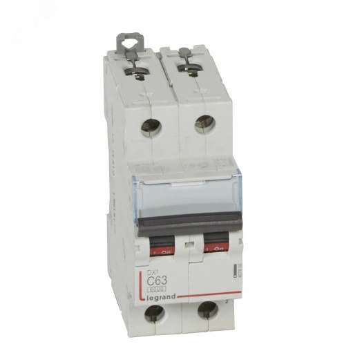 Выключатель автоматический двухполюсный 63А С DX3 6kA/10kA
