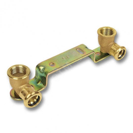 Водорозетка двойная бронза пресс 15 х 1/2' ВР для медных труб