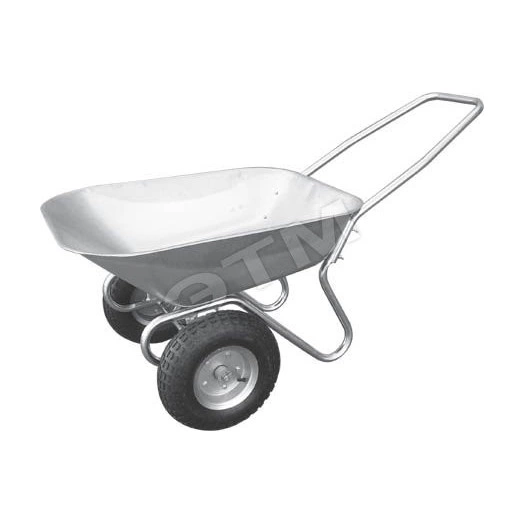 Тачка садовая двухколесная, 65 л, грузоподъемность 110 кг
