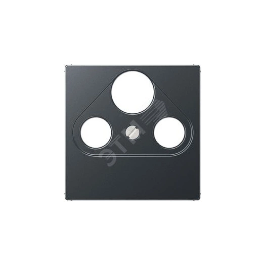 Накладка для телевизионной розетки (SAT-TV-FM)  Серия A500  Материал- термопласт  Цвет- матовый антрацит