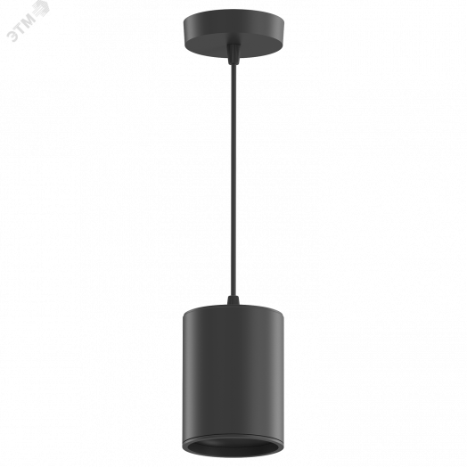 Светильник светодиодный ДПО 12 Вт 650 Лм 4100К цилинндр на подвесе 170-240 В 79х100 мм IP20 черный LED Overhead Gauss