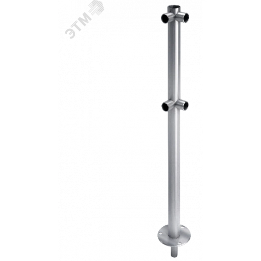 Стойка ограждения съемная L-образная, 4 муфты с гнездом