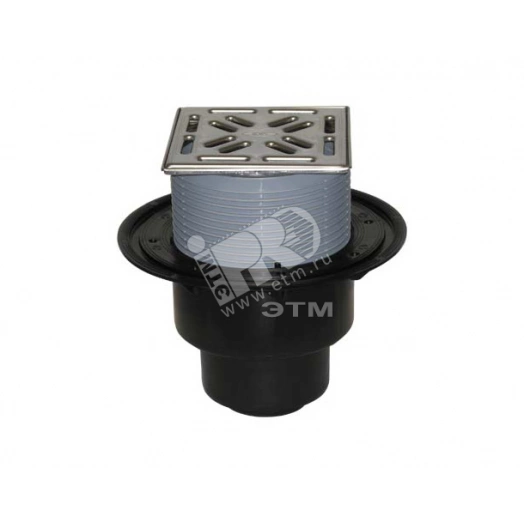 Трап вертикальный HL3100 с решеткой 138х138 мм с надставным элементом Klik-Klak и высотой гидрозатвора 50мм