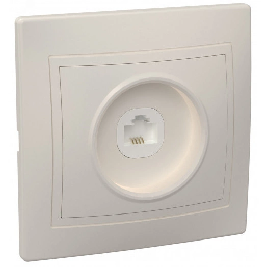 КВАРТА Розетка телефонная бежевая