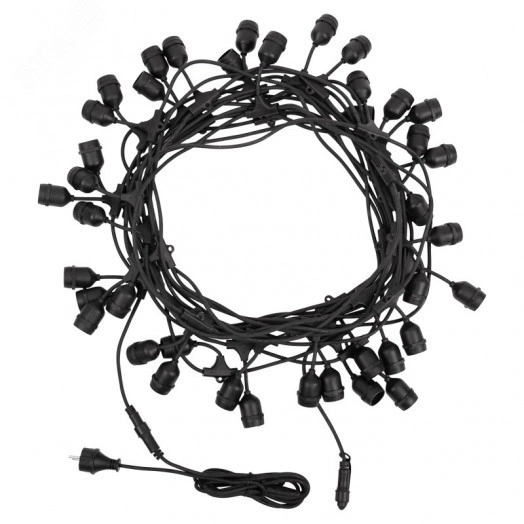 Гирлянда Belt-Light 2 жилы шаг 40 см подвесные патроны E27 влагостойкая IP65