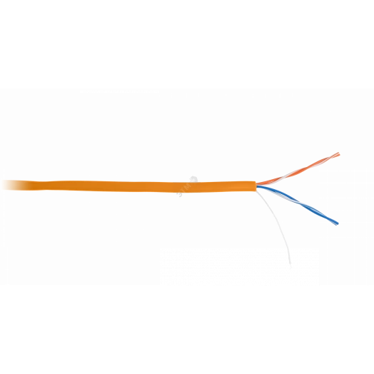 Кабель U/UTP 2 пары Кат.5 одножильный медный внутренний LSZH оранж 305м