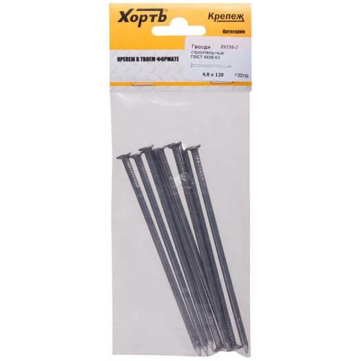 Гвоздь строительный 4.0х120 ГОСТ 4028-63 (100гр)