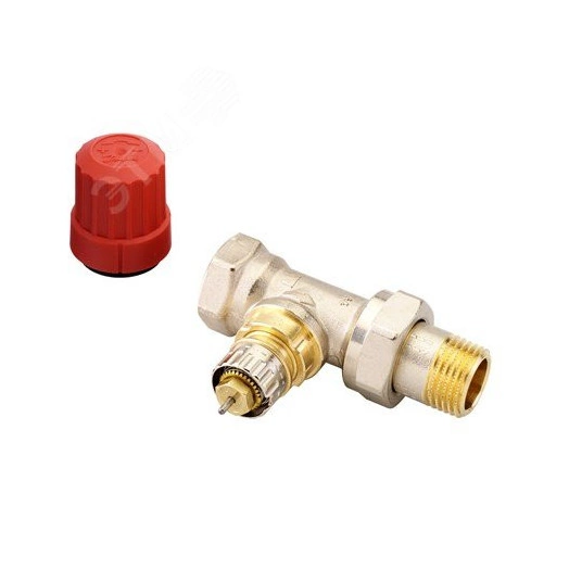 Клапан термостатический RTR-N Ду15 прямой для 2-трубной системы R1/2xRp1/2 ВР клипс RA, никель