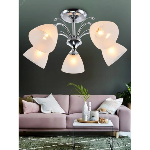 Люстра  Rivoli Liselotte 9076-305 5 x E27 60 Вт модерн