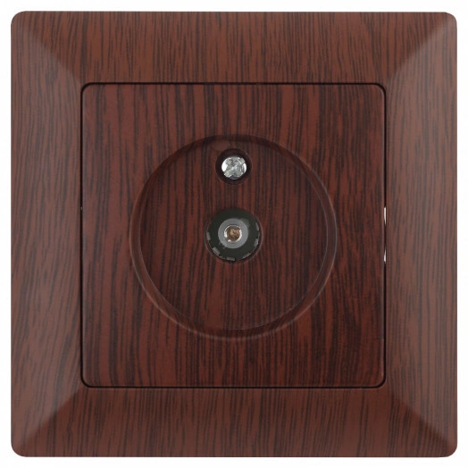 Розетка TV одиночная, СУ, Solo, венге, 4-301-10