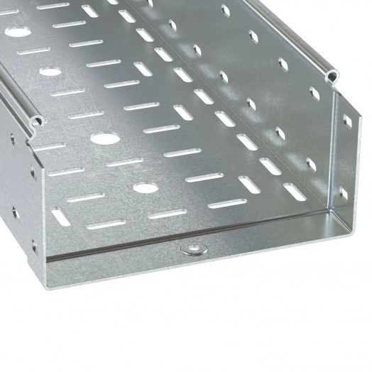 Лоток перфорированный 300х100 L=3000мм толщ. 1.5мм цинк-ламельный