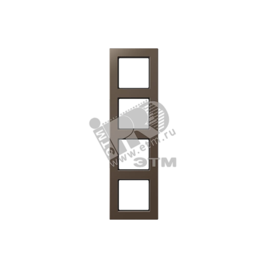 Рамка 4-я для горизонтальной/вертикальной установки  Серия- ACreation  Материал- дуропласт  Цвет- мокко