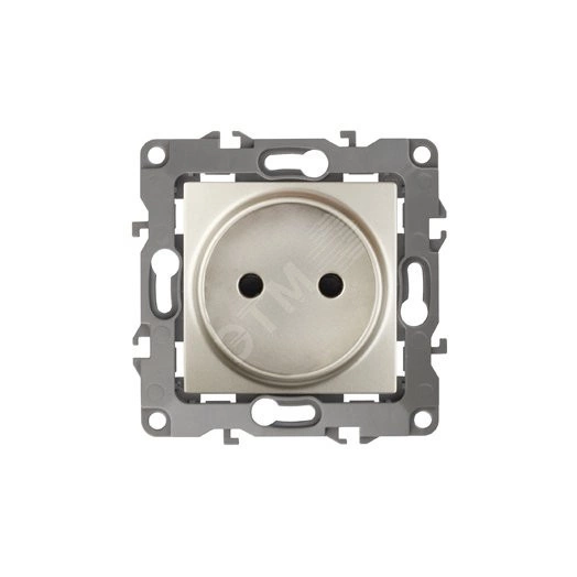 Розетка 2P, 16A-250В, Эра12, шампань, 12-2105-04