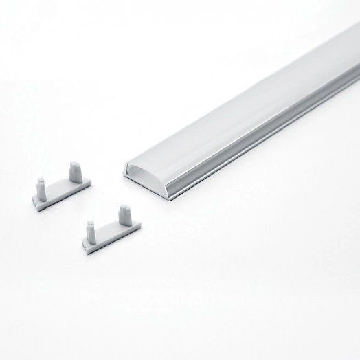 Профиль накладной гибкий алюминиевый 2м серебро матовый экран 2 заглушки 4 крепежа для светодиодных лент Feron