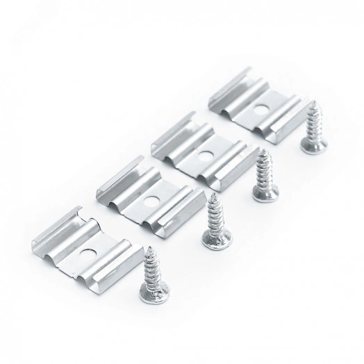 Профиль накладной гибкий алюминиевый 2м серебро матовый экран 2 заглушки 4 крепежа для светодиодных лент Feron