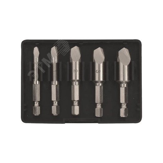 Экстракторы для болтов и шпилек усиленные, HSS сталь, 5 шт