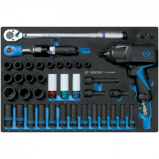 Набор пневмоинструмента 1/2' с принадлежностями, ложемент, 41 предмет