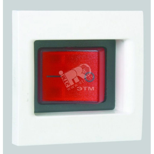 Connect Выключатель с подсветкой биполярный 16А K45 45х45мм белый