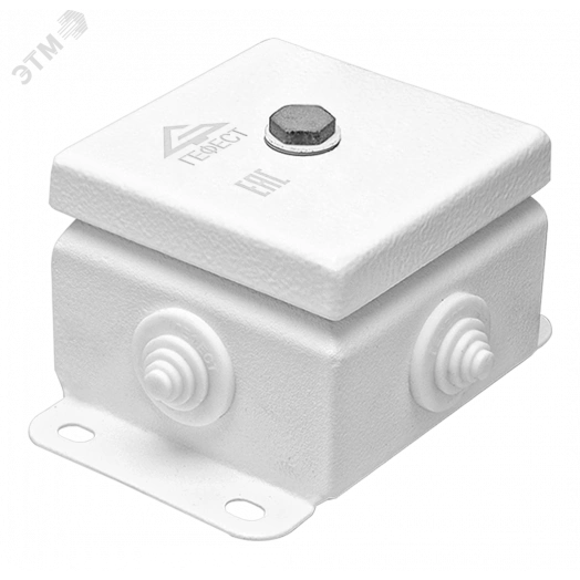 Коробка монтажная КМ IP55-0808 (без DIN рейки), корпус из оцинкованной стали, количество вводов 4