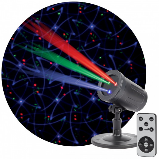 Проектор Laser Калейдоскоп, IP44, 220В ENIOP-05 ЭРА