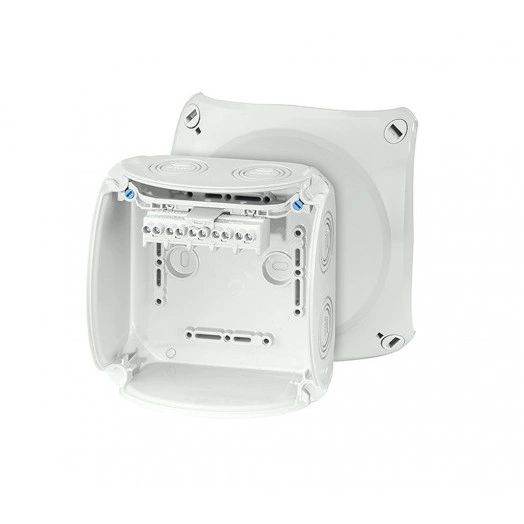 Коробка клеммная 5 положений до 6мм2 130х130х77 IP66/67 серая стойкая к УФ