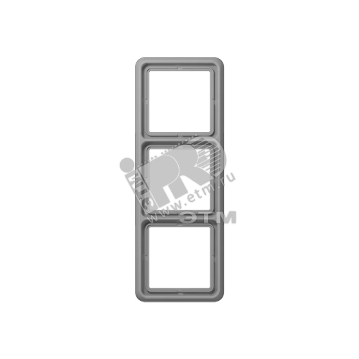 Рамка 3 поста универсальная серая