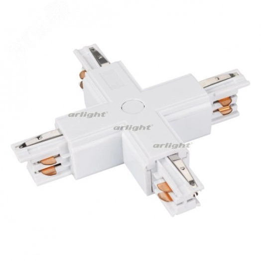 Коннектор крестовой LGD-4TR-CON-X-WH (C) (ARL, IP20 Пластик, 3 года)