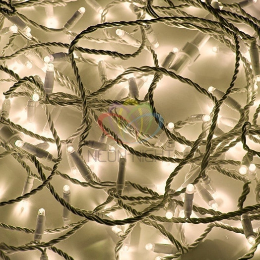 Гирлянда профессиональная Дюраплей LED 20м 200LED белый провод тепло-белый