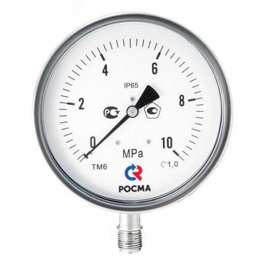 Манометр коррозионностойкий виброустойчивый радиальный ТМ-621Р.05 0-1,6MPa M20x1,5 кл.т 1,5, готовый к гидрозаполнению