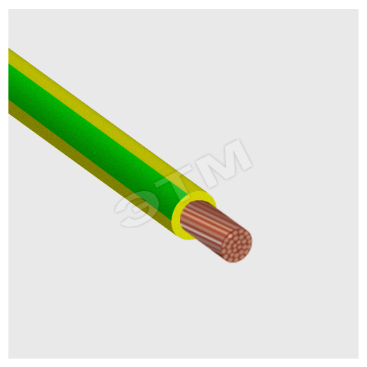 Провод силовой ПУГВнг(А)-LS 1х240 желто-зеленый многопроволочный ТРТС