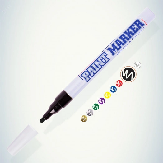 Маркер-краска MunHwa Slim черная, 2мм, нитро-основа