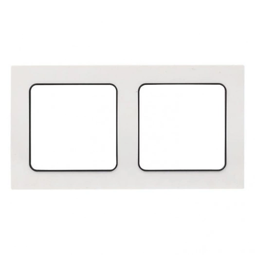 Рамка 2-м Стокгольм бел. с линией цвета черн. PROxima EKF EXM-G-305-10